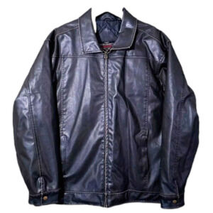 Vintage Steve & Barry's Jacket XL Zip Up Brown Synthetic Leather #1051